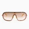Shield Sunglasses in C5 Rust/Ocra