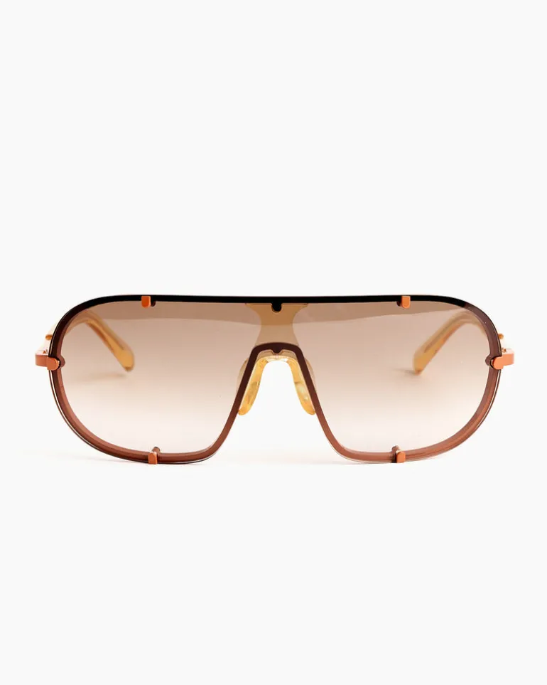Shield Sunglasses in C5 Rust/Ocra