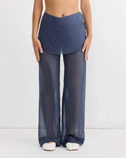 Silk Archive Pant in Navy