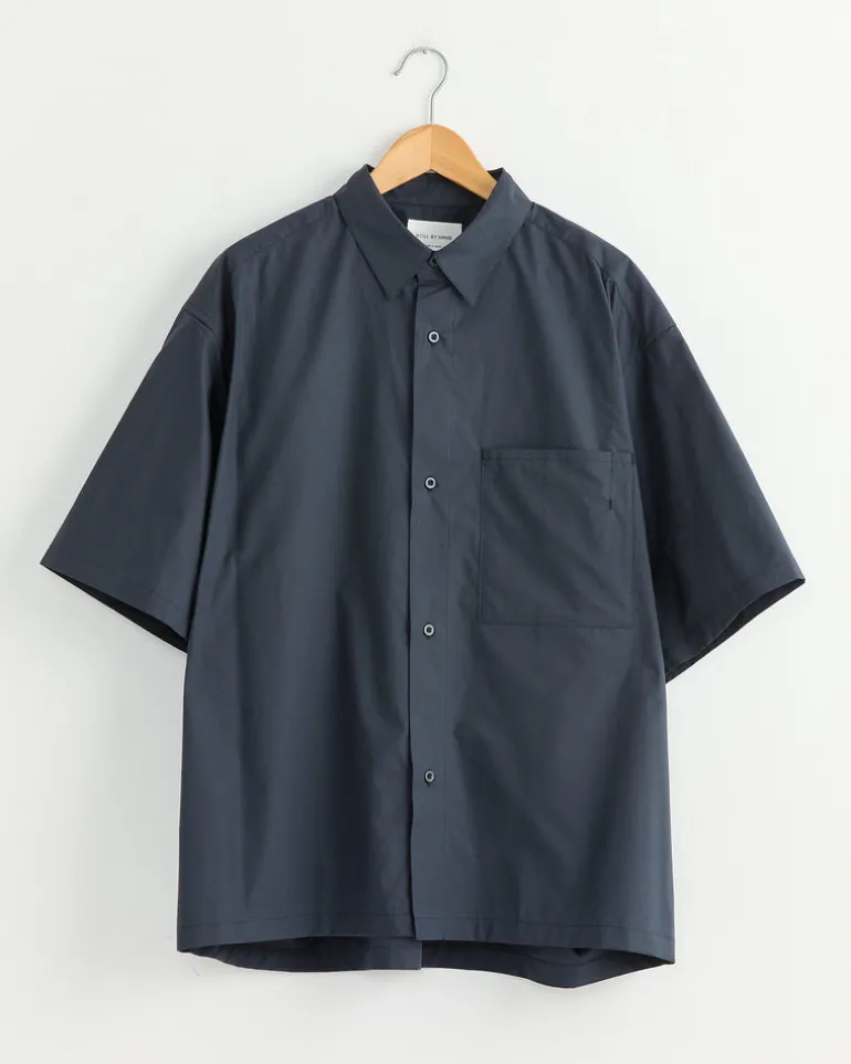 Silk Mixed Shirt in Charcoal
