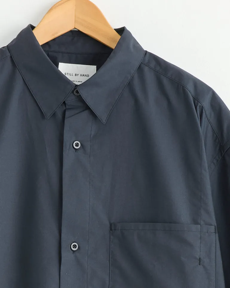 Silk Mixed Shirt in Charcoal