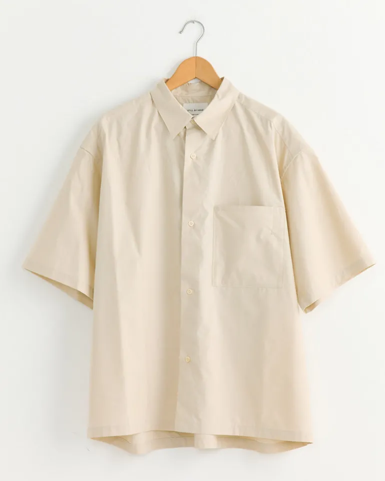 Silk Mixed Shirt in Light Beige