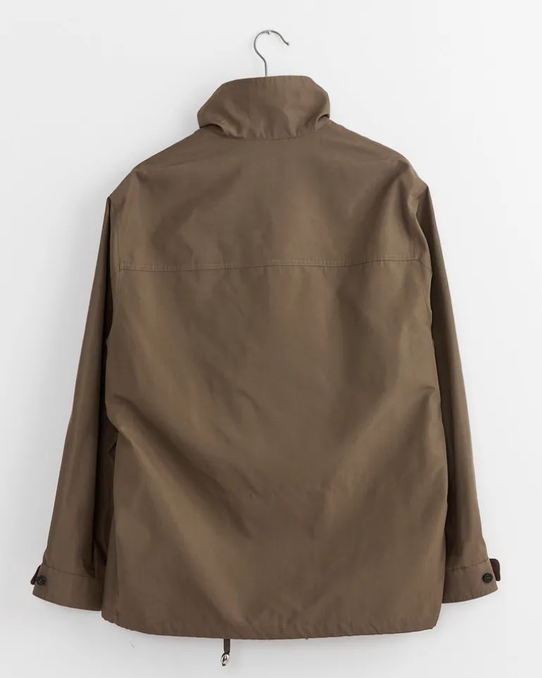 Silk Plain Weave Jacket in Khaki