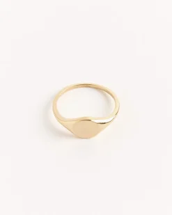 Simple Signet Ring in 14K Yellow Gold