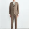 Slim Fit Suit in Tan