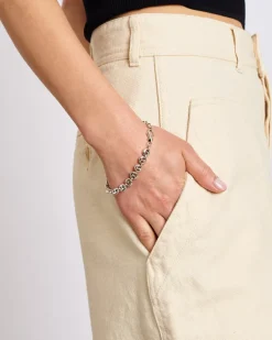 Small Circle Link Bracelet in Sterling Silver