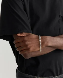 Small Circle Link Bracelet in Sterling Silver