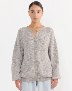 Soar Cardigan in Grey Melange