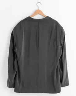 Soft Double Breasted Jacket in Dark Espresso