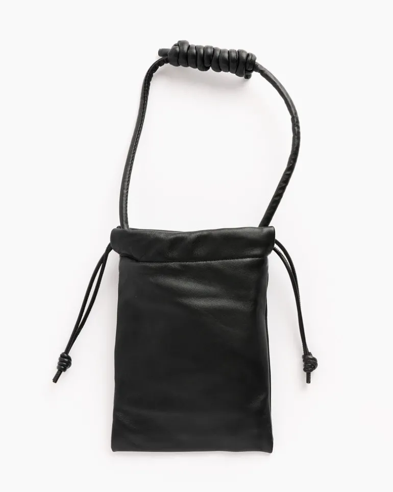 Soft Drawstring Pouch in Black