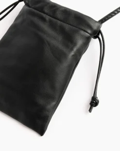 Soft Drawstring Pouch in Black
