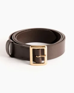 Square Buckle Belt in Brown