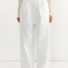 Square Pocket Pant in White