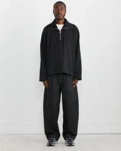 Stoll Zip Roll Neck in Black
