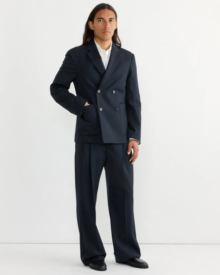 Straight Pants in Navy