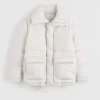 Stripe Down Jacket in Snow Stripes