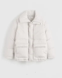 Stripe Down Jacket in Snow Stripes