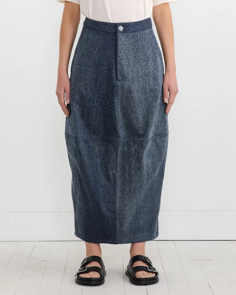 Structure Jean Skirt in Indigo