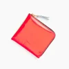 Super Fluo Half Zip Wallet in Green/Orange