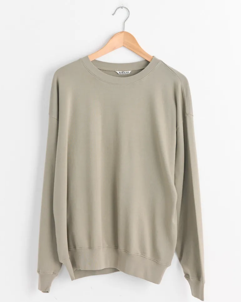 Super High Gauge Sweat Pullover in Khaki Grey