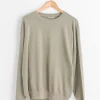 Super High Gauge Sweat Pullover in Khaki Grey