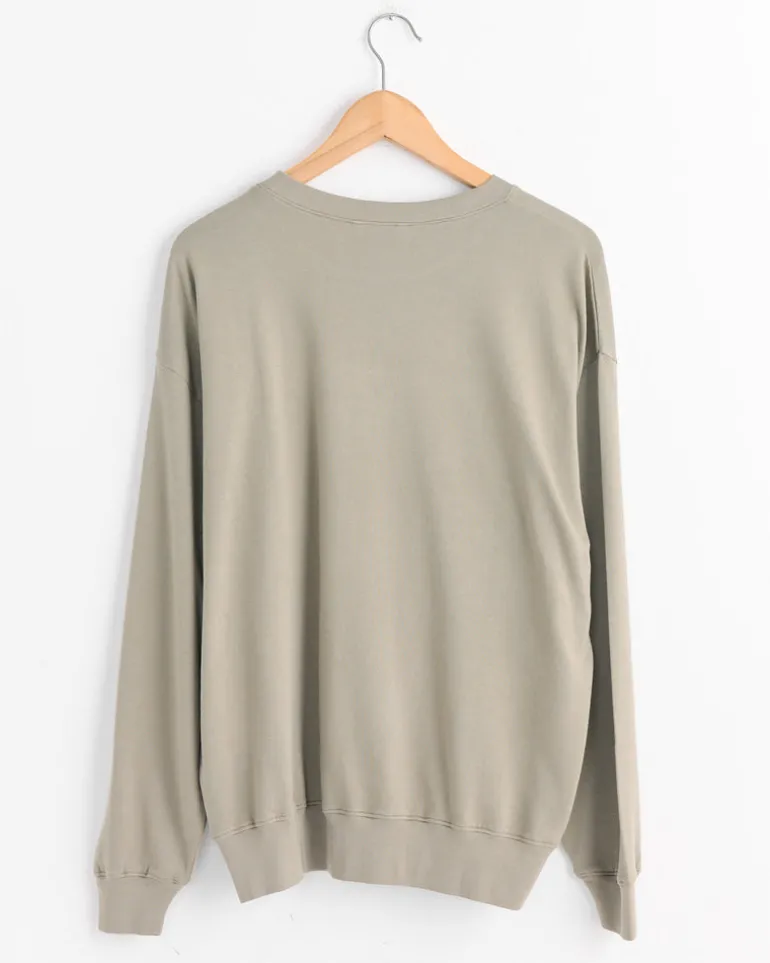 Super High Gauge Sweat Pullover in Khaki Grey