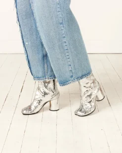 Tabi Ankle Boots in Silver