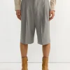 Tailored Shorts in Cement