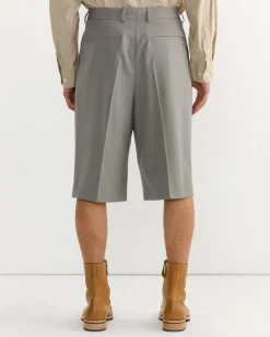Tailored Shorts in Cement