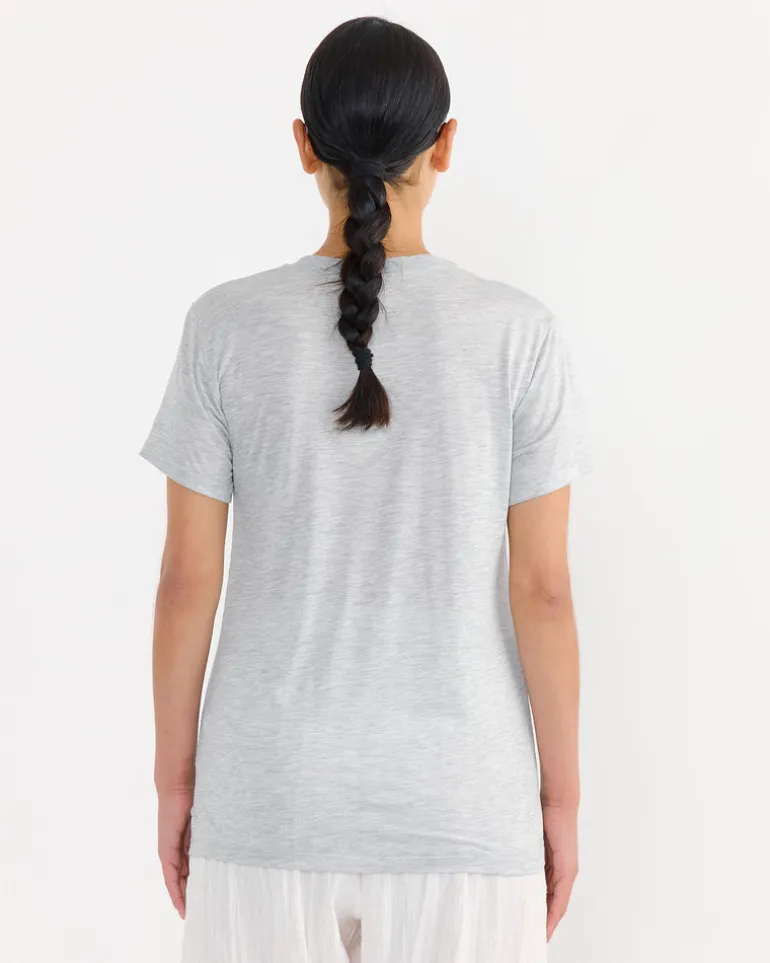 Tee Shirt in Grey Melange