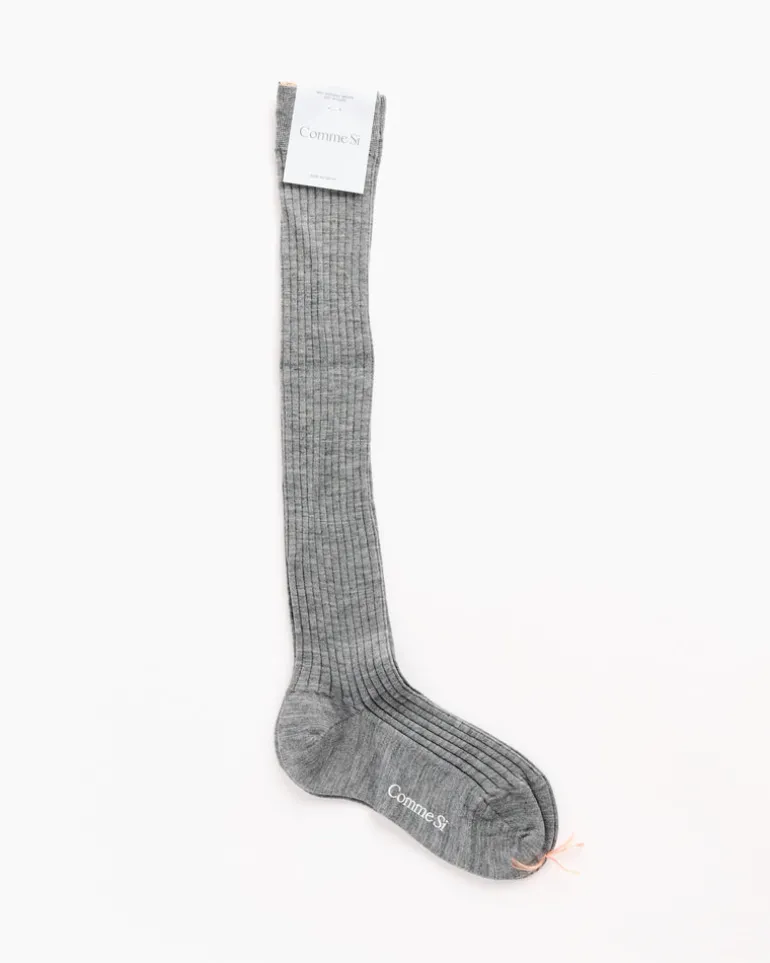 The Knee High Socks in Heather Grey