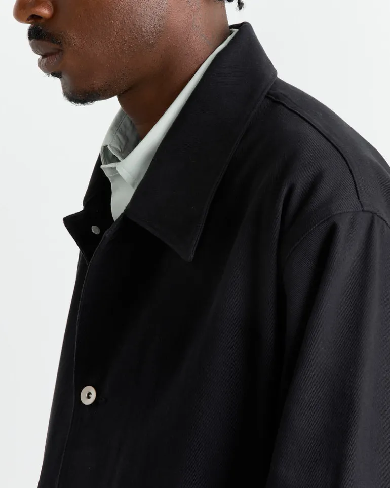 Totem Jacket in 11oz Overdyed Twill Black