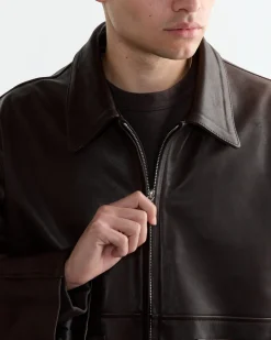 Totem Leather Jacket in Brown