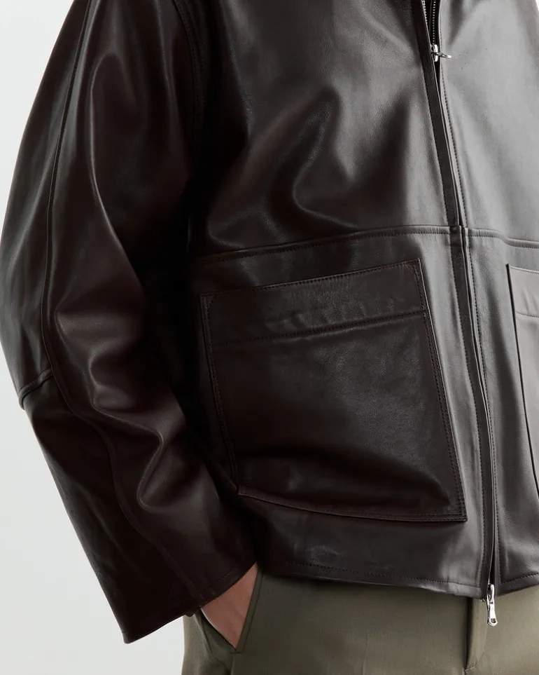 Totem Leather Jacket in Brown