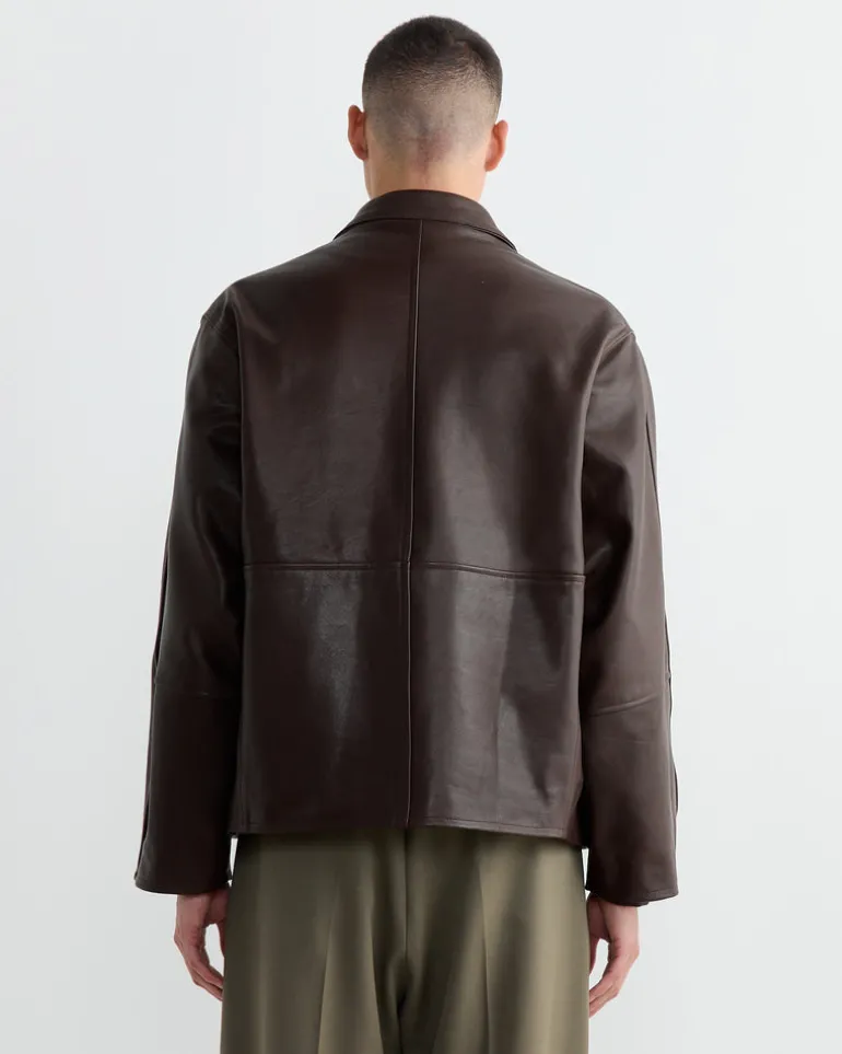 Totem Leather Jacket in Brown