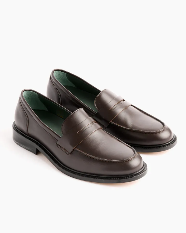 Townee Penny Loafer in Dark Brown