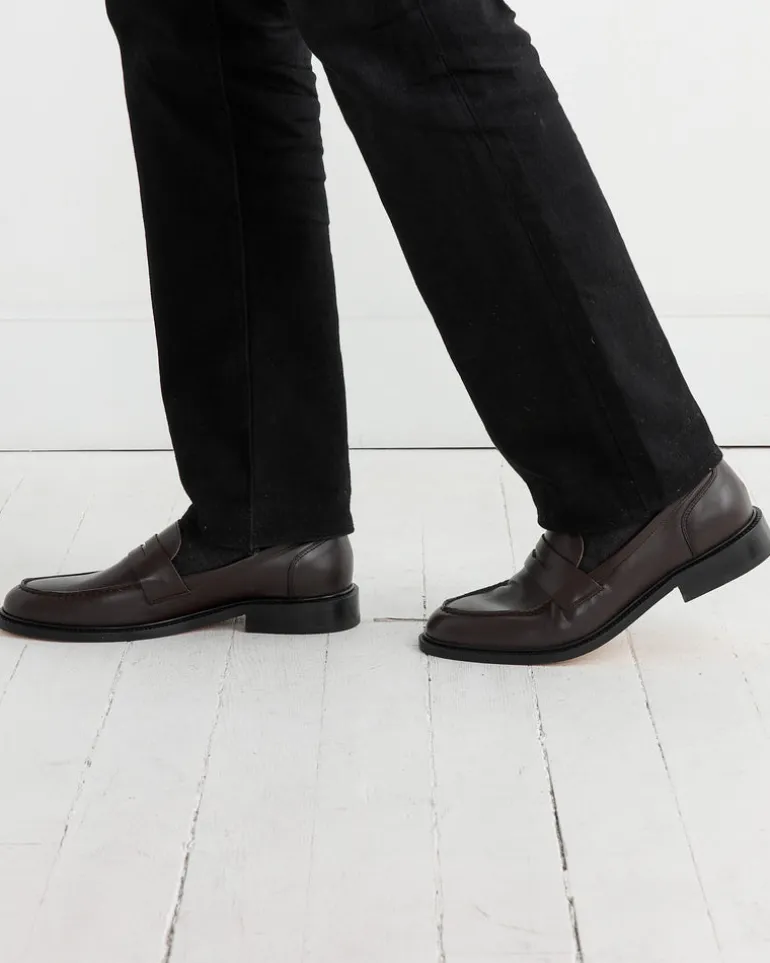 Townee Penny Loafer in Dark Brown