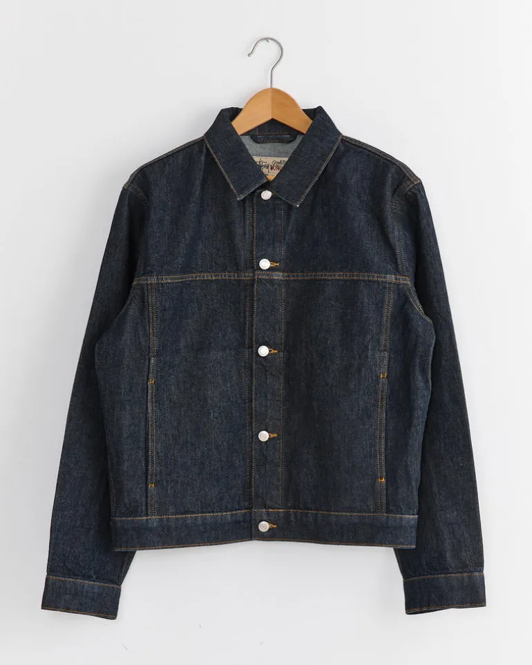 Trucker Denim Jacket in Faded Indigo