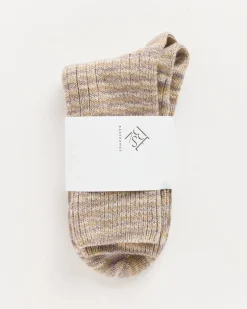 Twist Overankle Socks in Grey Melange