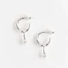 Twist Perla Hoop in Sterling Silver