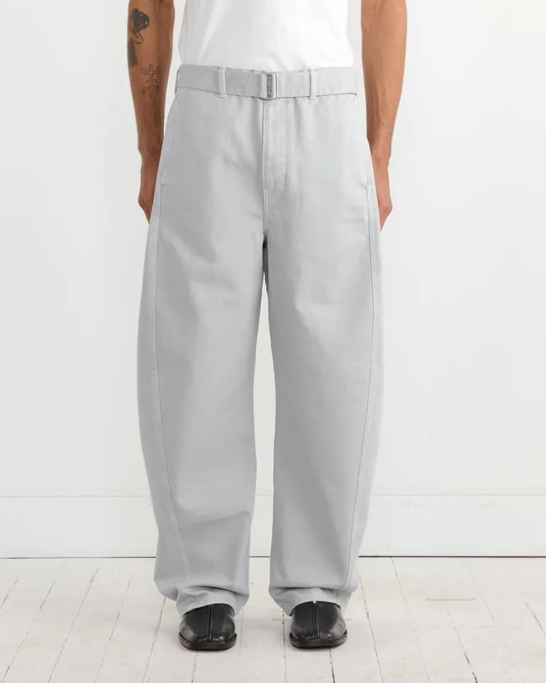 Twisted Belted Pant in Snowy Blue Grey