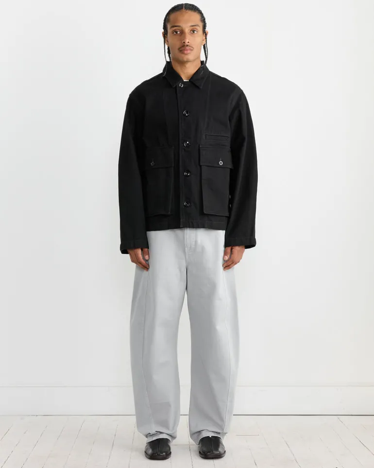 Twisted Belted Pant in Snowy Blue Grey