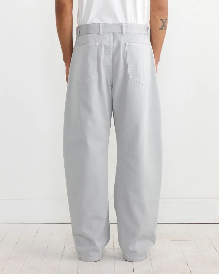 Twisted Belted Pant in Snowy Blue Grey