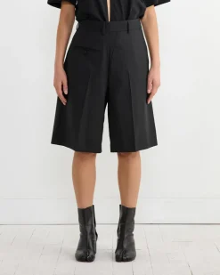 Twisted Tailored Shorts in Black