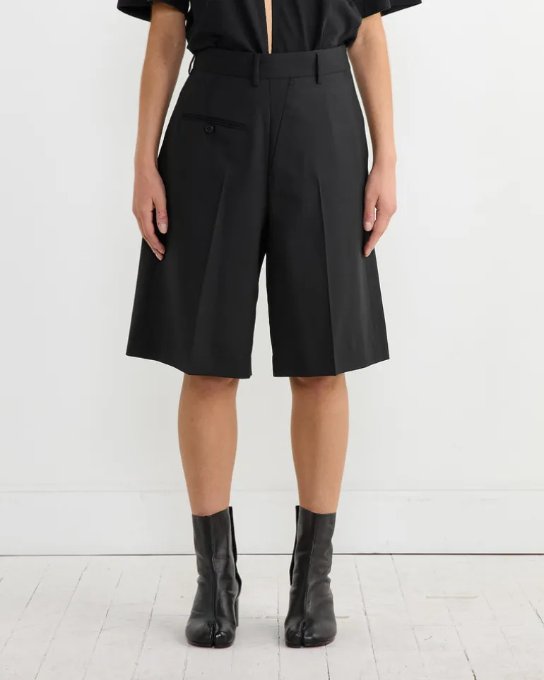 Twisted Tailored Shorts in Black
