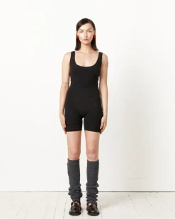 Via Olympia Short Unitard in Black