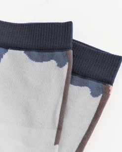 Void Transparent Socks in Blue/Orange