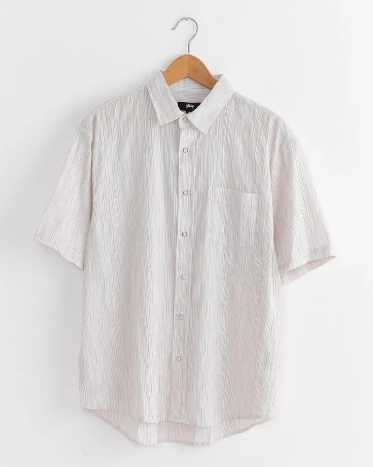 Wavy Striped Shirt in Natural