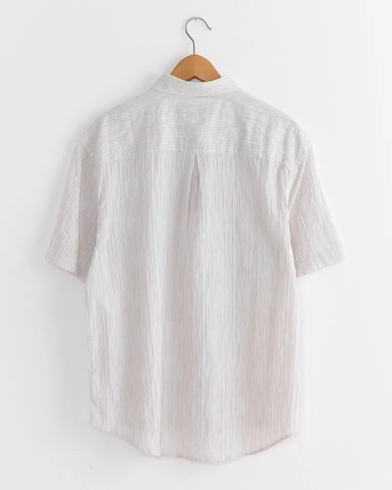 Wavy Striped Shirt in Natural