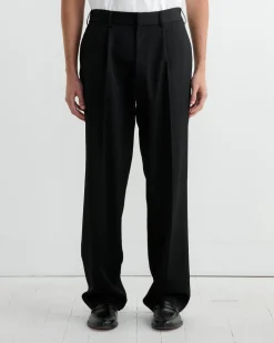 West Coast Pant in Wool Gabardine Black
